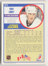 1990-91 Score Canadian #371 Troy Loney