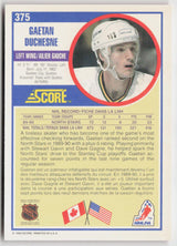 1990-91 Score Canadian #375 Gaetan Duchesne