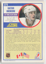 1990-91 Score Canadian #375 Gaetan Duchesne