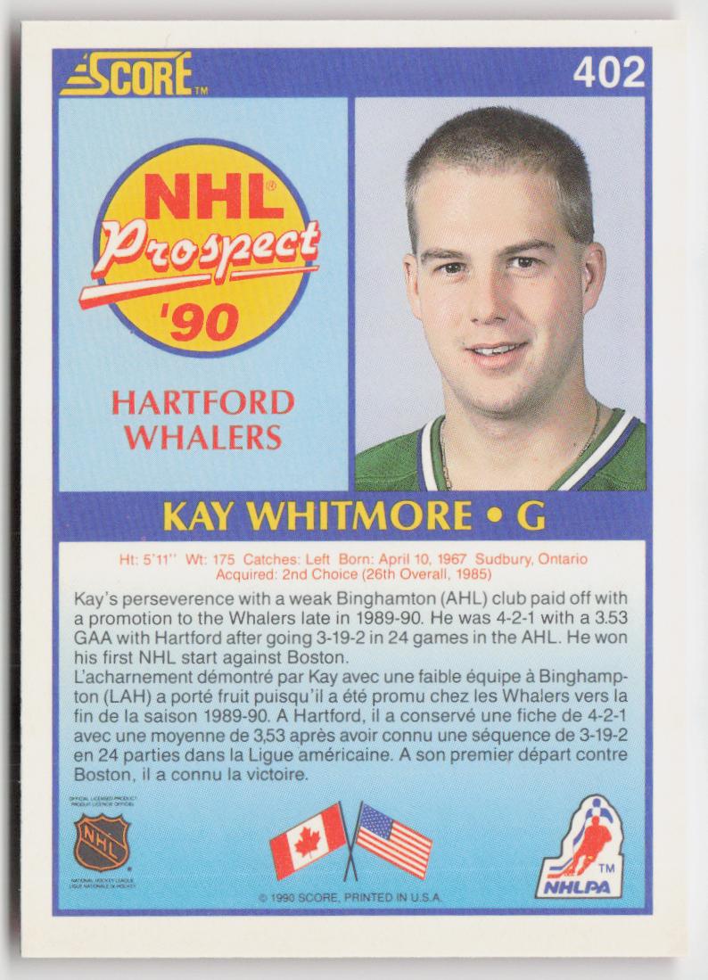 1990-91 Score Canadian #402 Kay Whitmore