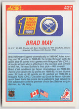 1990-91 Score Canadian #427 Brad May