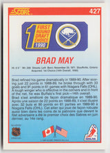 1990-91 Score Canadian #427 Brad May