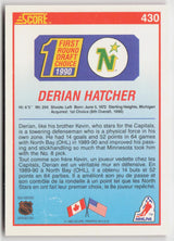 1990-91 Score Canadian #430 Derian Hatcher