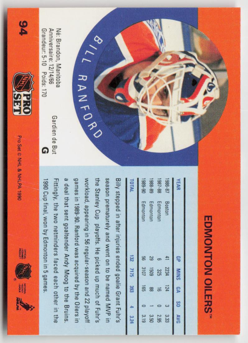 1990-91 Pro Set #94 Bill Ranford