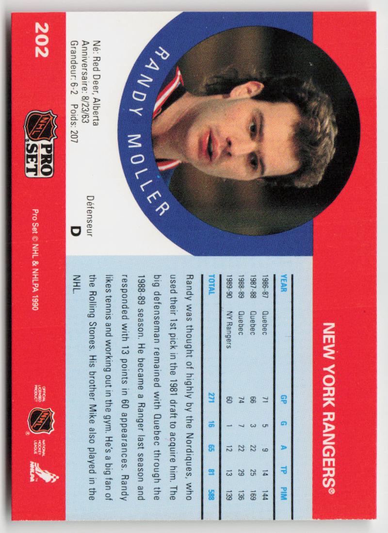 1990-91 Pro Set #202 Randy Moller