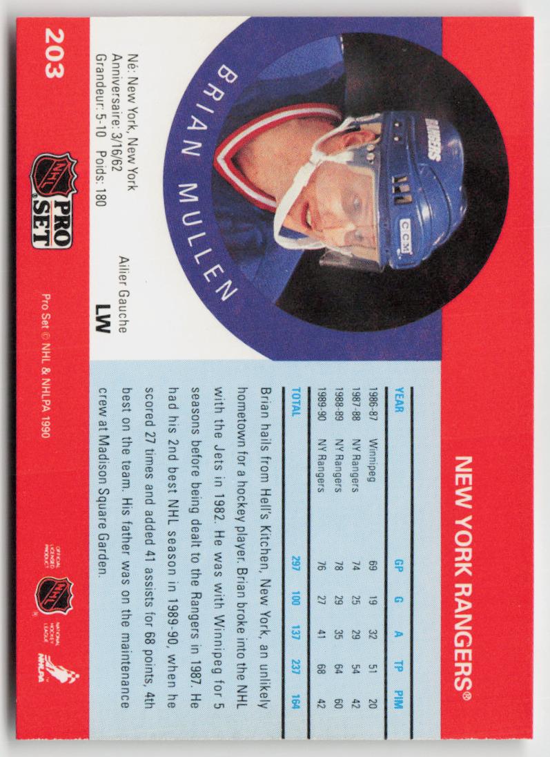 1990-91 Pro Set #203 Brian Mullen