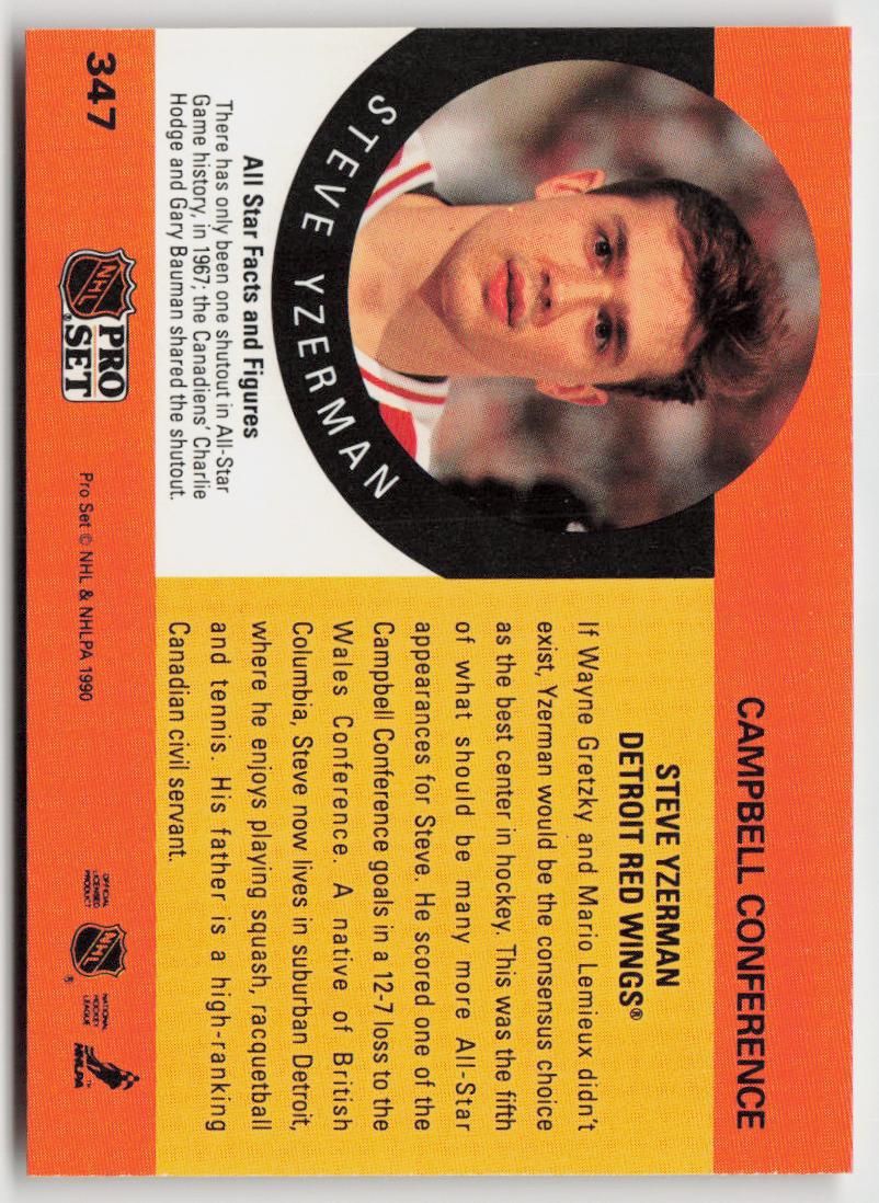1990-91 Pro Set #347 Steve Yzerman