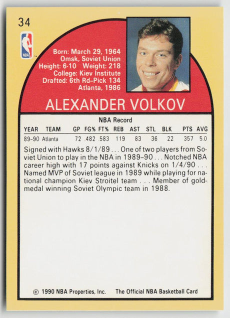 1990-91 Hoops 34 Alexander Volkov
