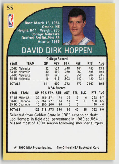 1990-91 Hoops 55 Dave Hoppen