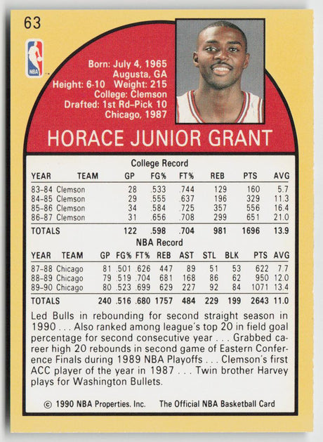 1990-91 Hoops 63 Horace Grant