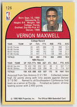 1990-91 Hoops #126 Vernon Maxwell