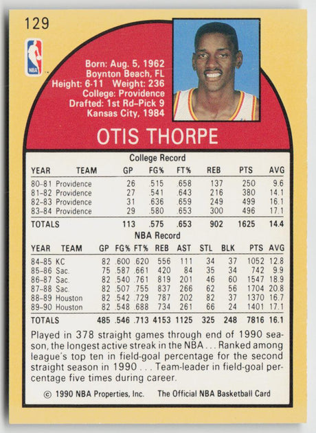 1990-91 Hoops 129 Otis Thorpe