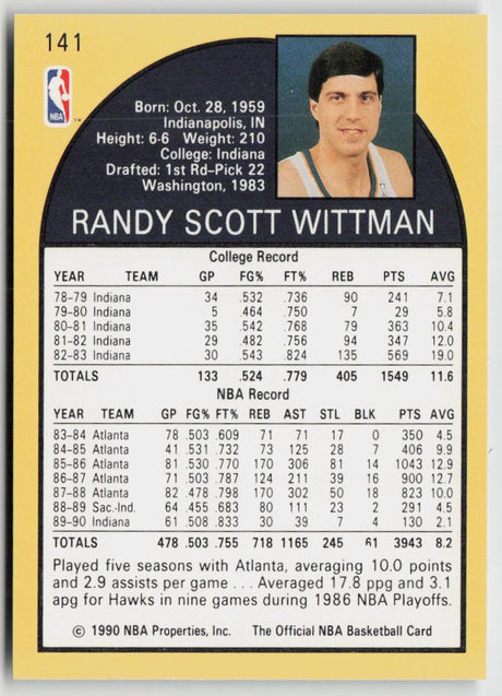 1990-91 Hoops 141 Randy Wittman