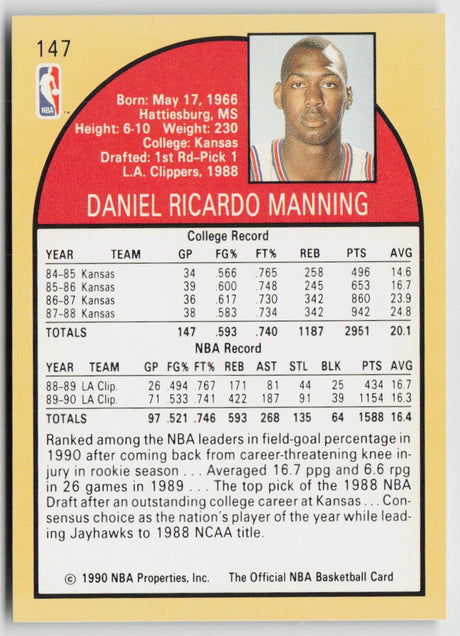 1990-91 Hoops 147 Danny Manning