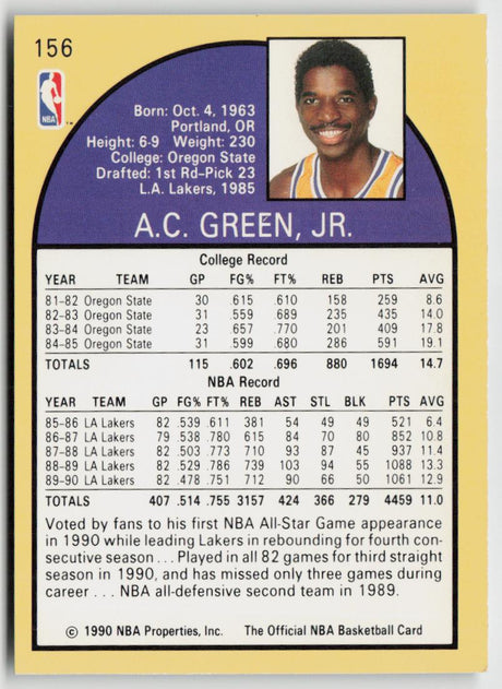 1990-91 Hoops 156 A.C. Green