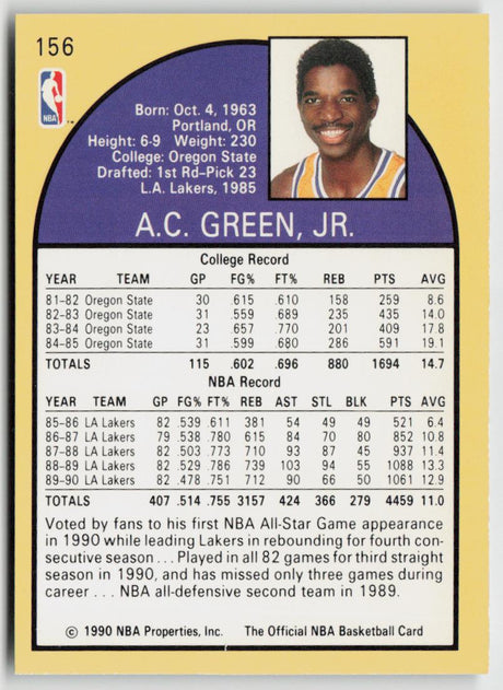 1990-91 Hoops 156 A.C. Green