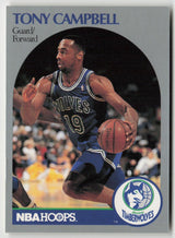 1990-91 Hoops #185 Tony Campbell