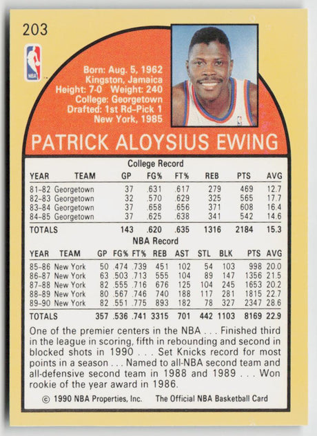 1990-91 Hoops 203 Patrick Ewing