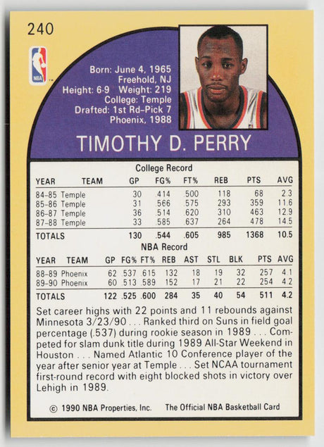1990-91 Hoops 240 Tim Perry