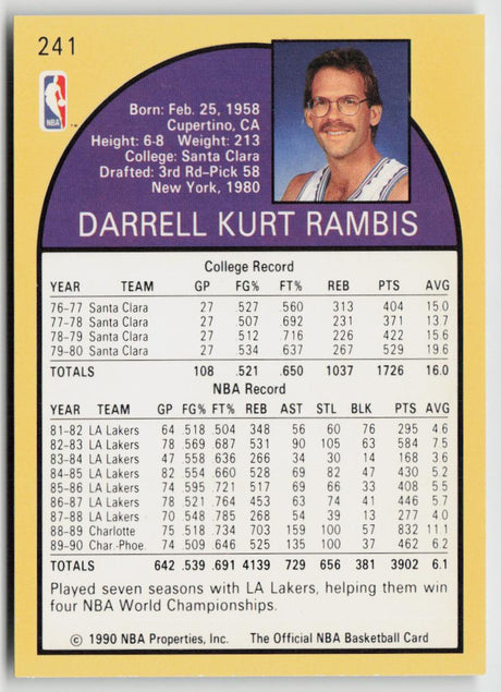 1990-91 Hoops 241 Kurt Rambis