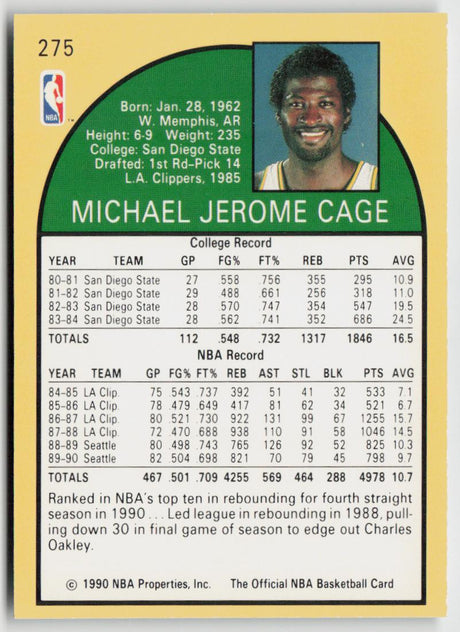 1990-91 Hoops 275 Michael Cage