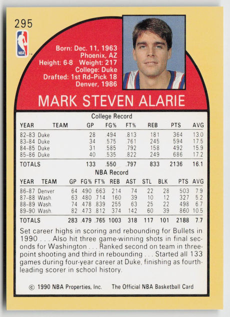 1990-91 Hoops 295 Mark Alarie