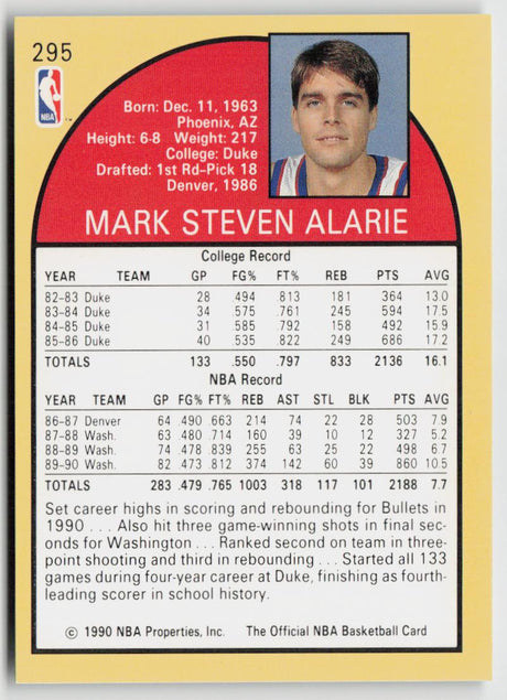 1990-91 Hoops 295 Mark Alarie