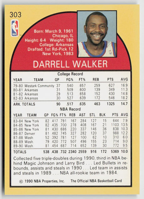 1990-91 Hoops 303 Darrell Walker