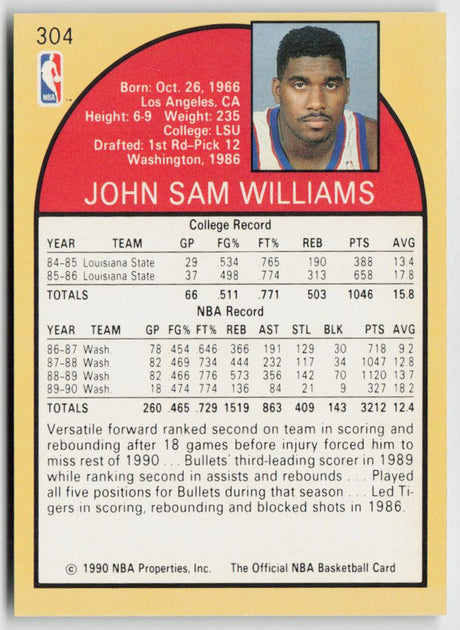 1990-91 Hoops 304 John Williams