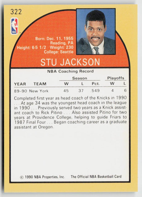 1990-91 Hoops 322 Stu Jackson