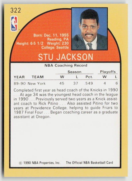 1990-91 Hoops 322 Stu Jackson