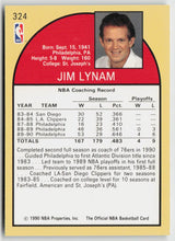 1990-91 Hoops #324 Jim Lynam