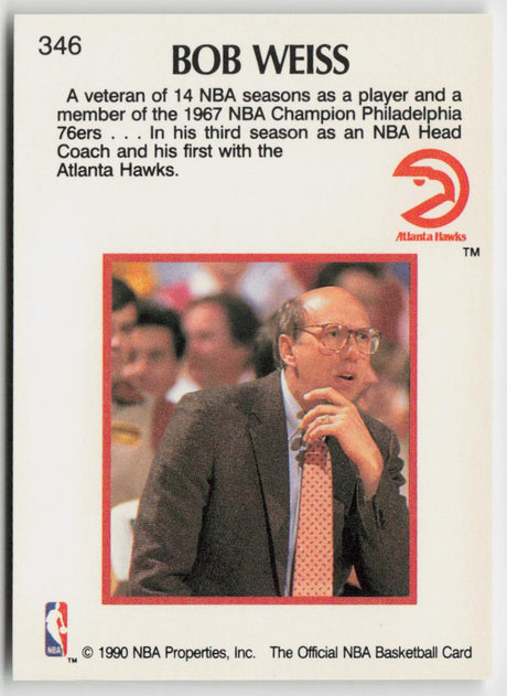 1990-91 Hoops 346 Bob Weiss