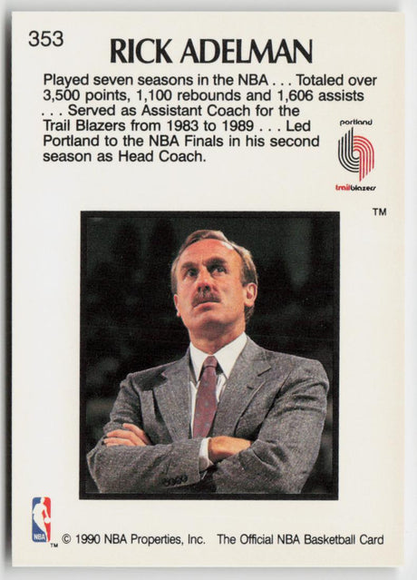 1990-91 Hoops 353 Rick Adelman