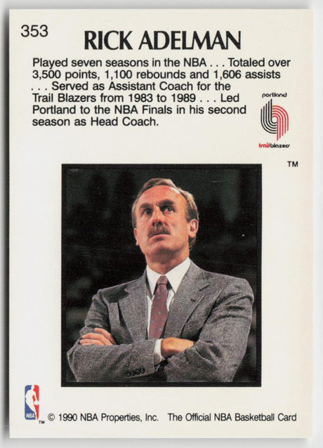 1990-91 Hoops 353 Rick Adelman