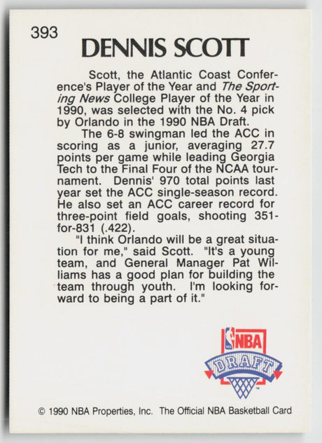 1990-91 Hoops 393 Dennis Scott