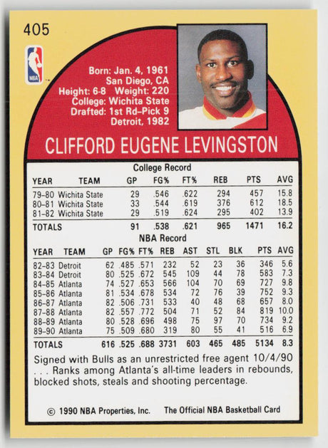 1990-91 Hoops 405 Cliff Levingston