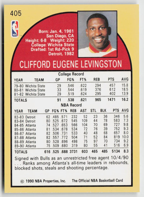 1990-91 Hoops 405 Cliff Levingston