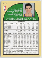 1990-91 Hoops #418 Dan Schayes