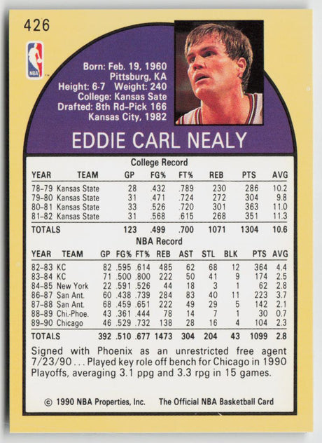 1990-91 Hoops 426 Ed Nealy