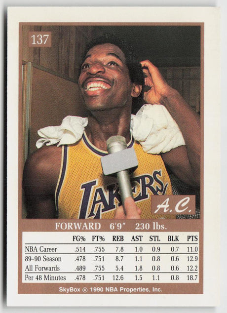 1990-91 SkyBox 137 A.C. Green
