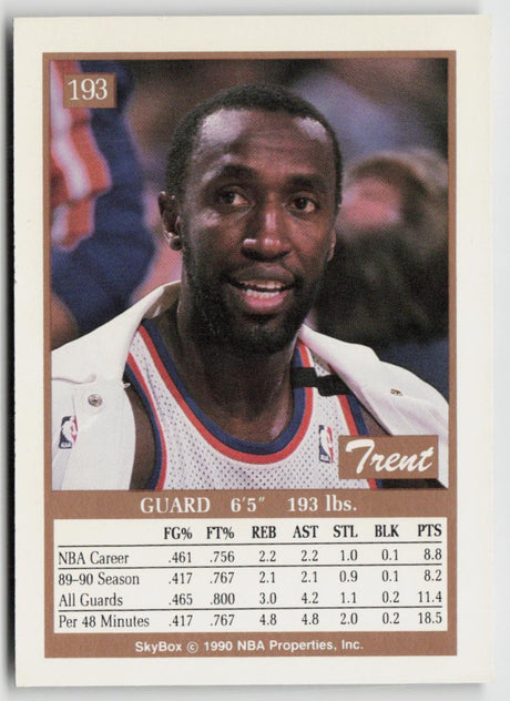 1990-91 SkyBox 193 Trent Tucker