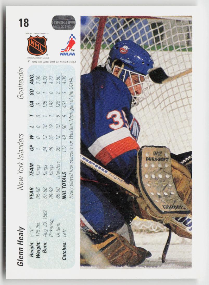 1990-91 Upper Deck #18b Glenn Healy