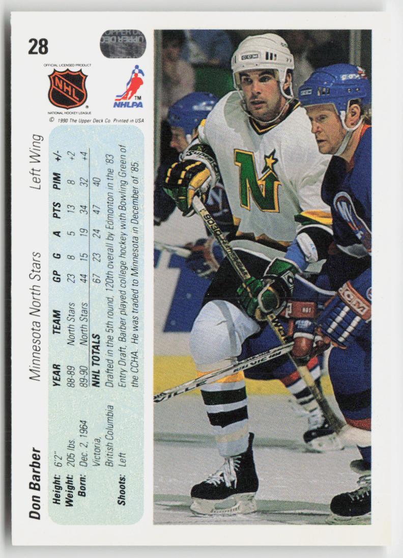 1990-91 Upper Deck #28 Don Barber