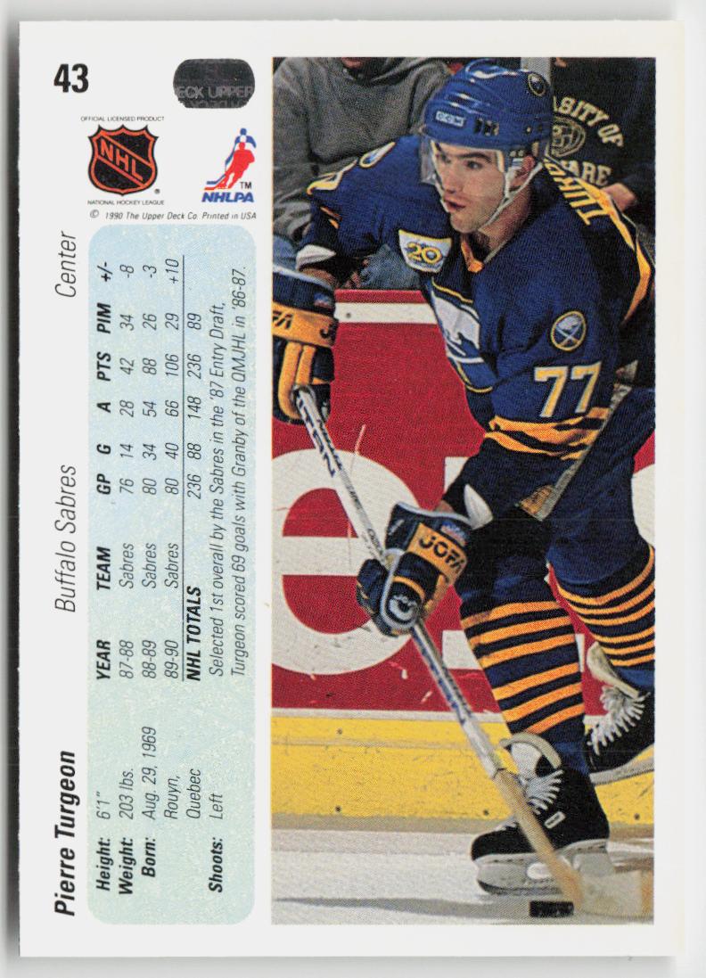 1990-91 Upper Deck #43 Pierre Turgeon