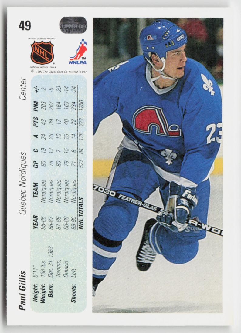 1990-91 Upper Deck #49b Paul Gillis
