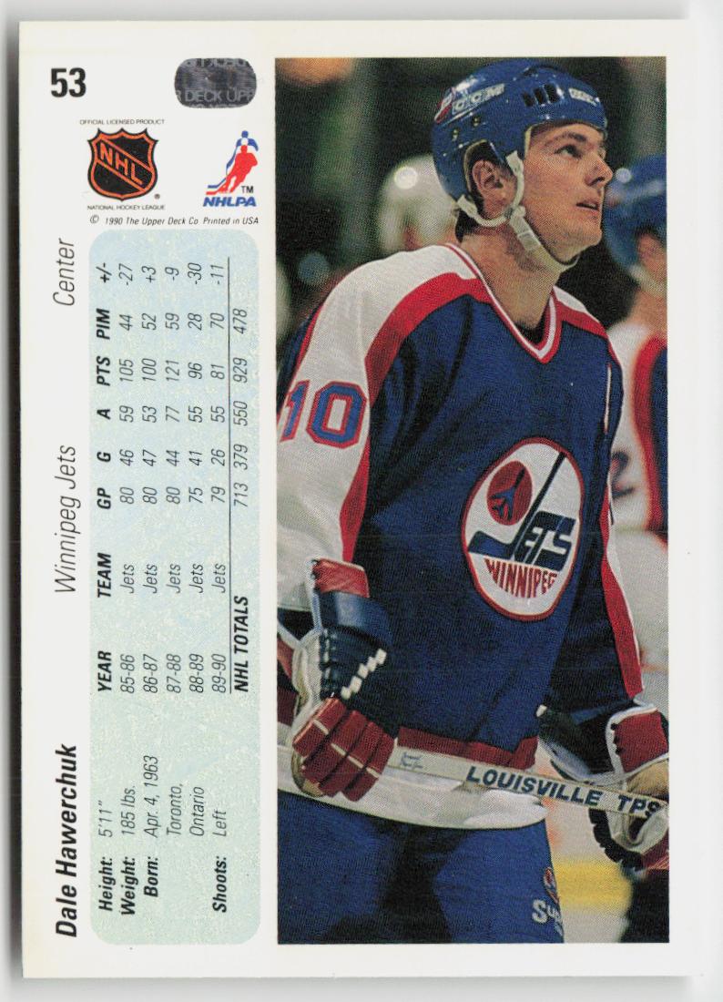 1990-91 Upper Deck #53b Dale Hawerchuk