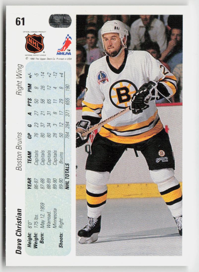 1990-91 Upper Deck #61b Dave Christian