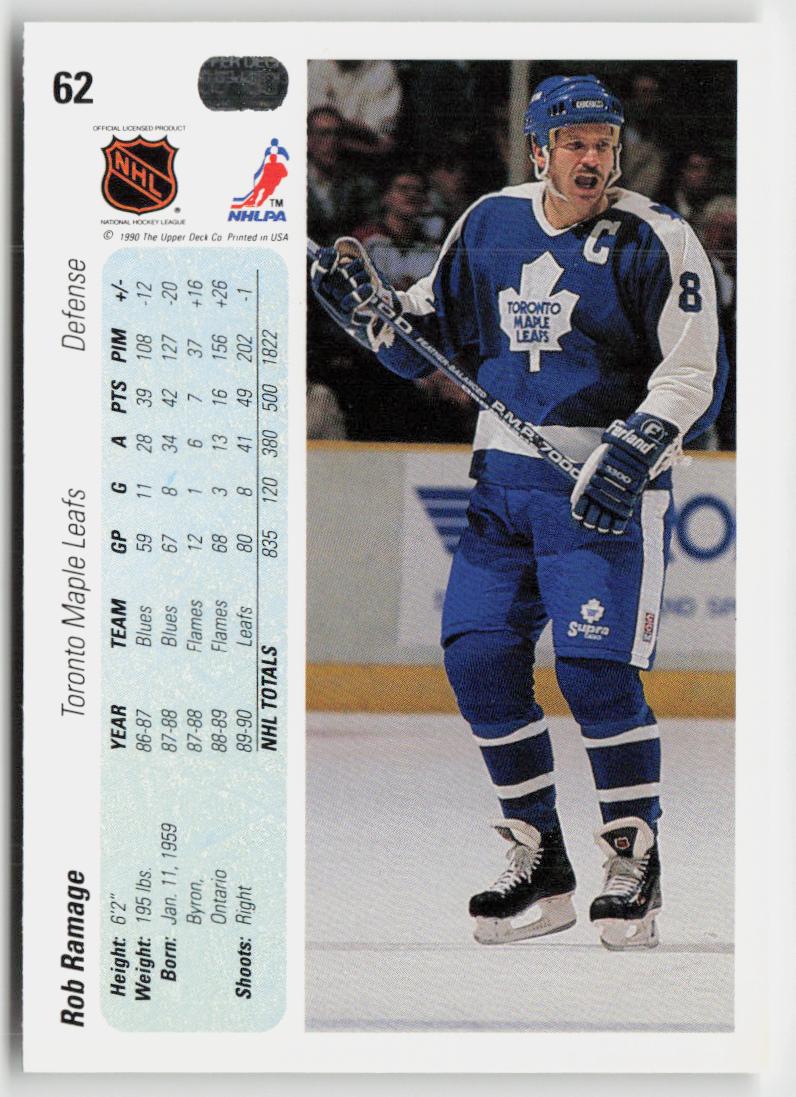 1990-91 Upper Deck #62 Rob Ramage