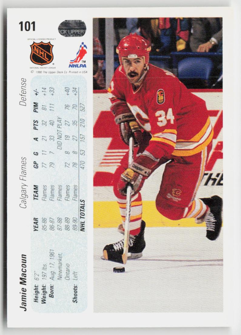 1990-91 Upper Deck #101b Jamie Macoun